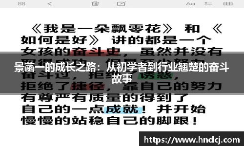 景菡一的成长之路：从初学者到行业翘楚的奋斗故事