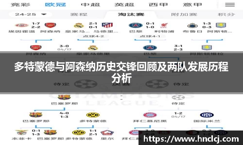 多特蒙德与阿森纳历史交锋回顾及两队发展历程分析